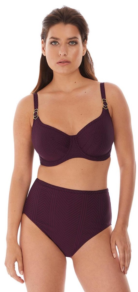 Fantasie Long Island Balcony Bikini Bra High Waisted Pant Vino